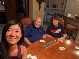 Our daily cribbage match